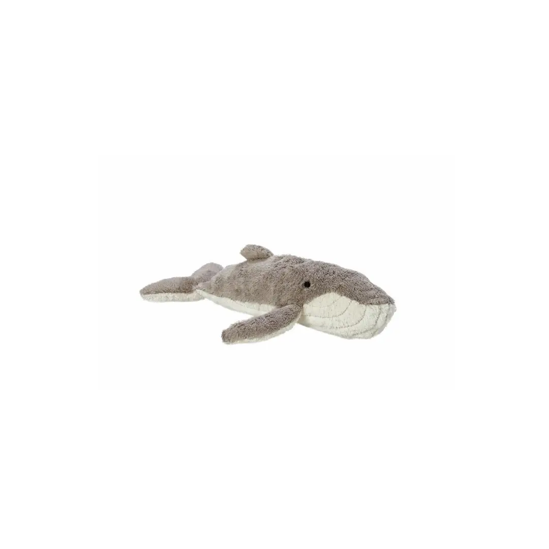 SENGER doudou baleine plush whale by Citron Grenadine, gray with cream belly