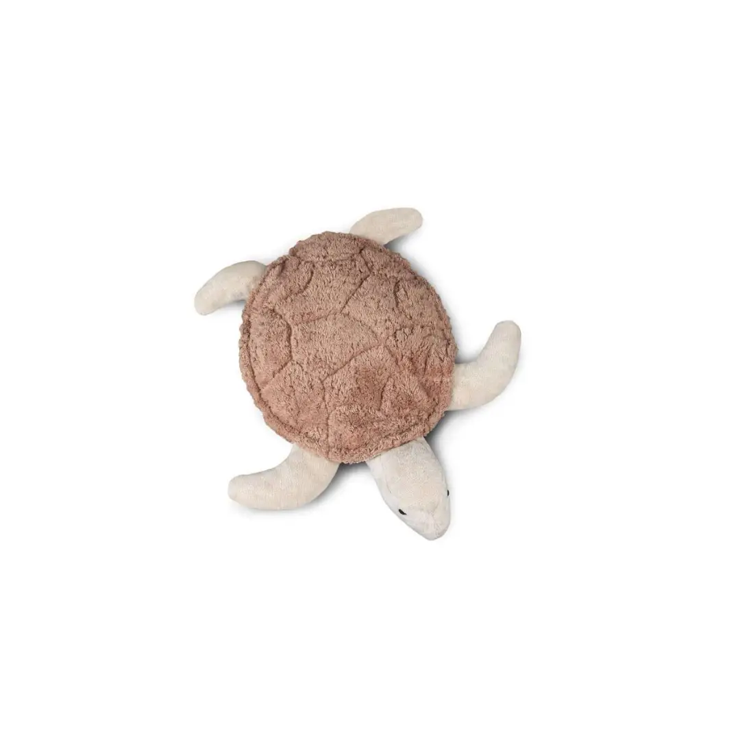 SENGER doudou bouillotte tortue plush with rosewood shell and beige limbs