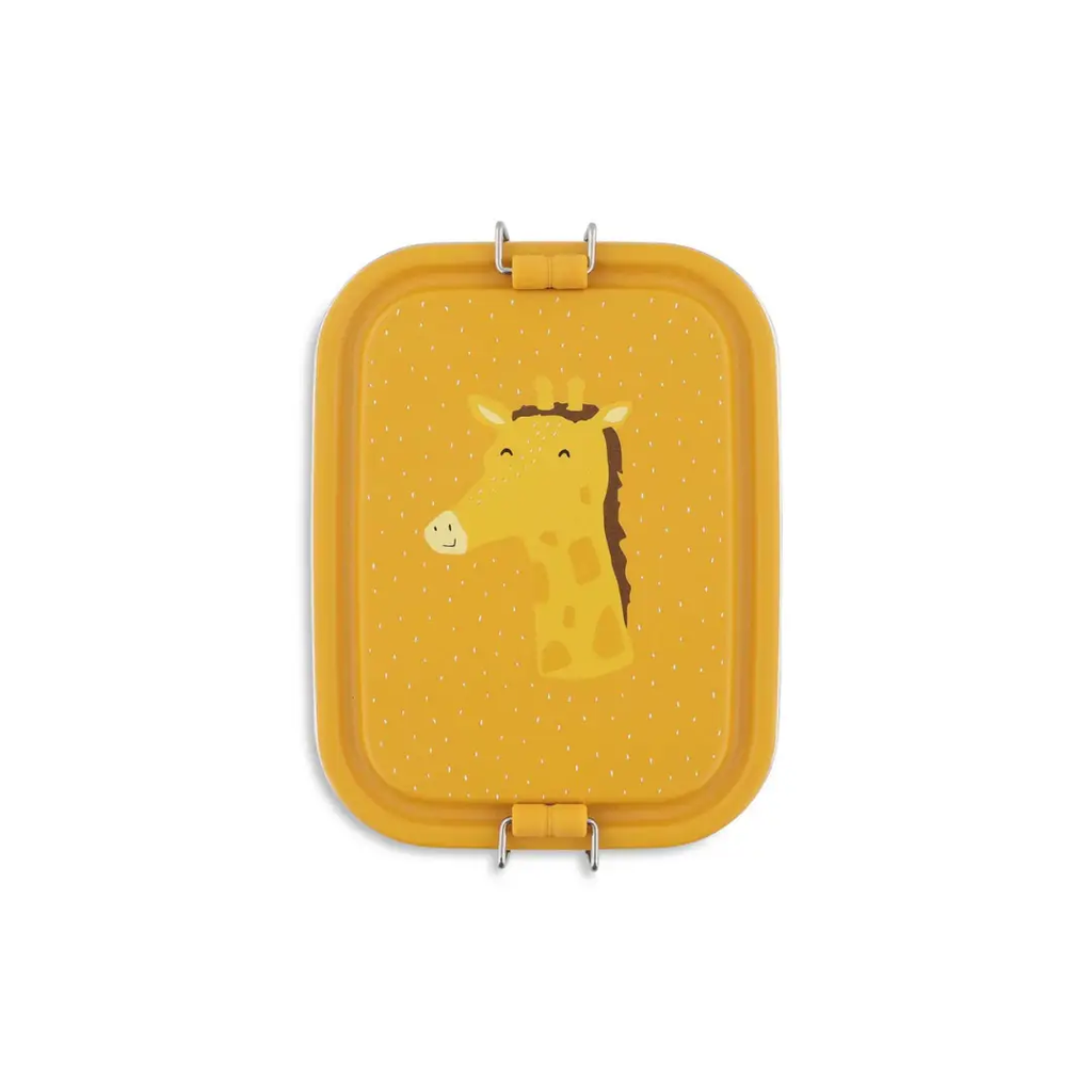 TRIXIE lunch box S, Citron Grenadine, Mr Giraffe design, yellow plastic lunch container.