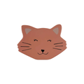 TRIXIE shaped lunch box Mrs Cat by Citron Grenadine, brown cat-face design