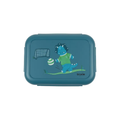 TRIXIE lunch container with clips, blue Mr Triceratops ballplayer design by Citron Grenadine
