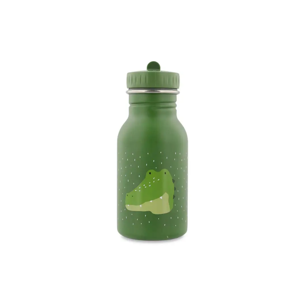 TRIXIE gourde 350 ml water bottle, green with Mr. Alligator illustration