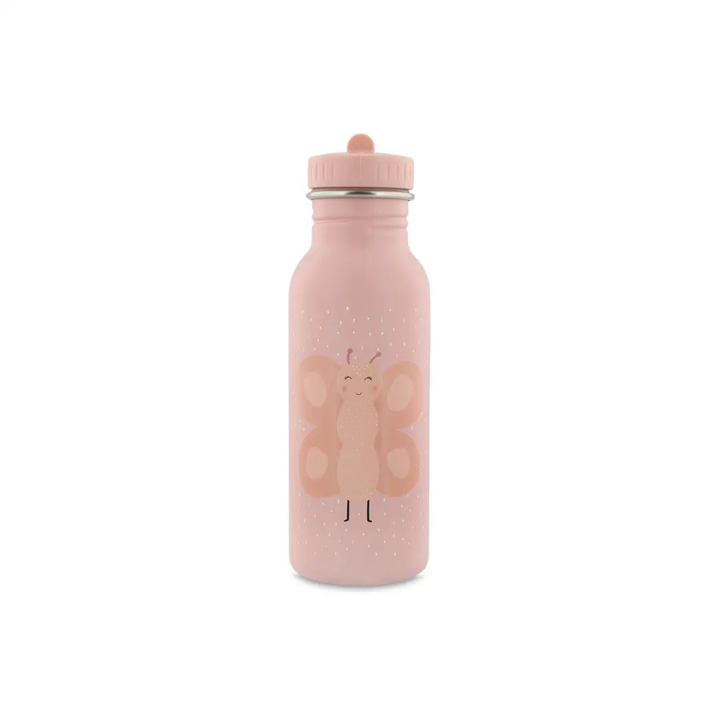 TRIXIE gourde 500 ml pink water bottle with Mrs Butterfly design