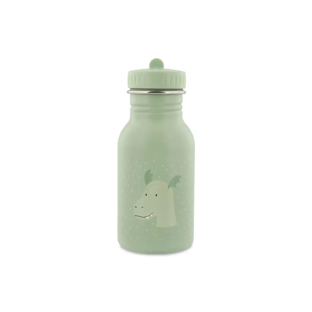 TRIXIE gourde 350 ml water bottle, mint green with Mr Dragon illustration
