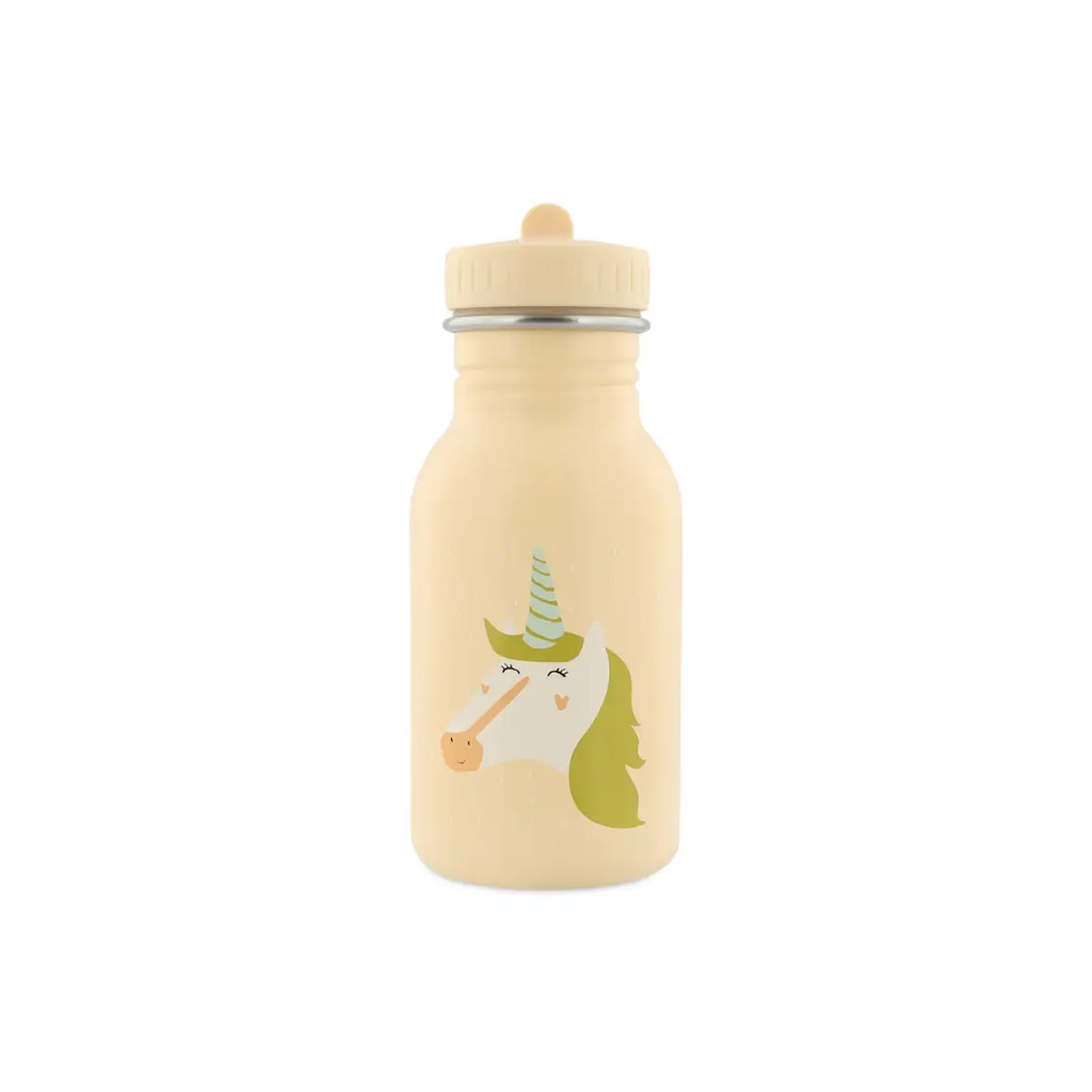 TRIXIE gourde isotherme 350 ml water bottle in beige with unicorn graphic
