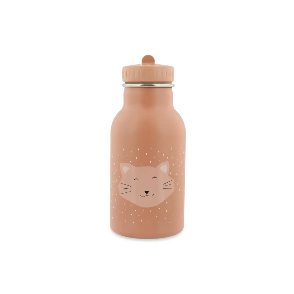 TRIXIE gourde isotherme 350 ml Mrs Cat water bottle in peach with cat-face design by Citron Grenadine