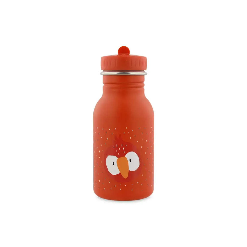 TRIXIE gourde 350ml Mr Parrot canteen, red bottle with parrot face graphic