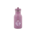 Trixie gourde 350 ml water bottle in pink-purple with peacock illustration