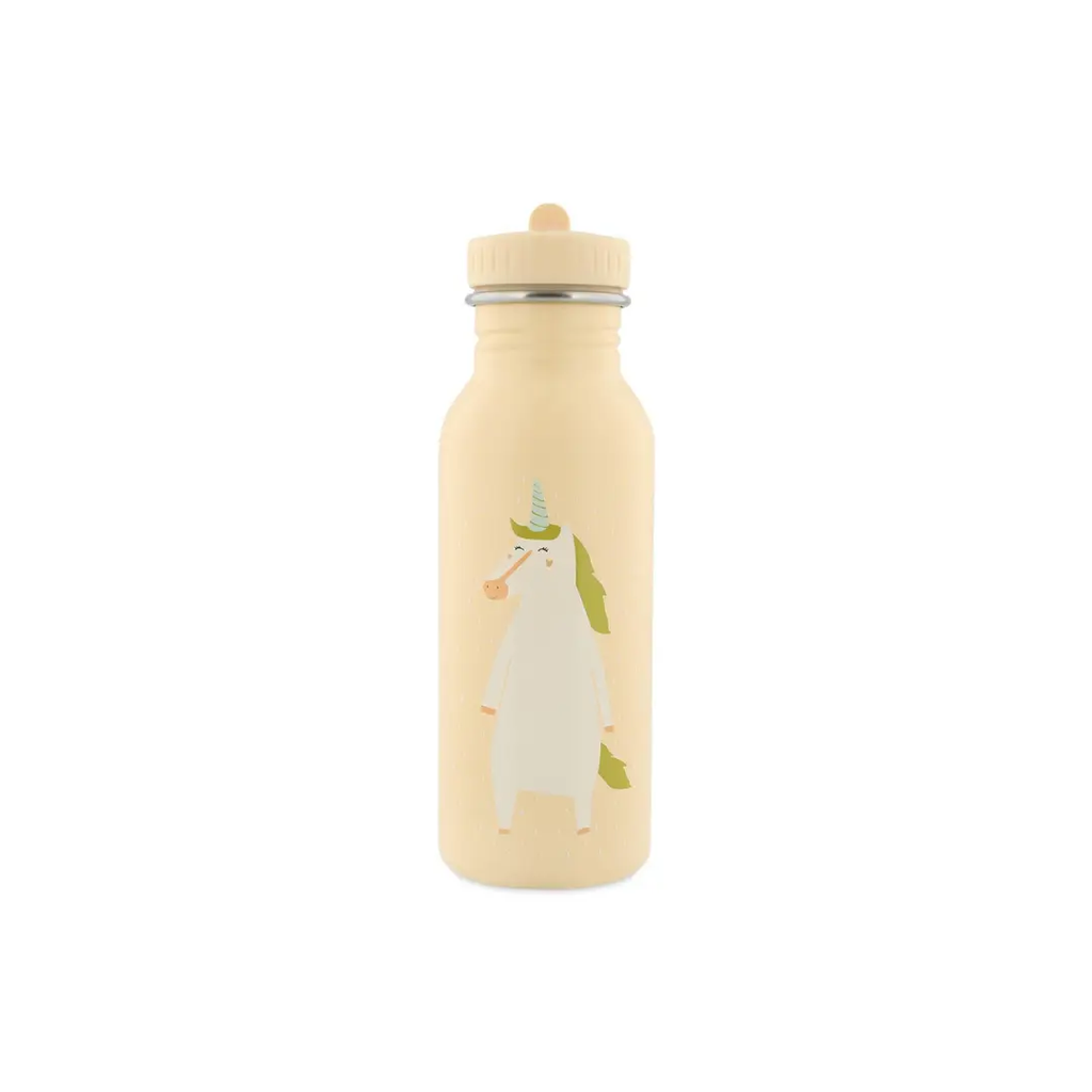 TRIXIE gourde 500ml Mrs unicorn canteen, beige bottle with unicorn illustration