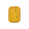 TRIXIE lunch box L with Mr Giraffe motif; yellow plastic, metal clasps