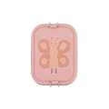 TRIXIE lunch box L Mrs Butterfly by Citron Grenadine, pink with butterfly illustration and metal clasps