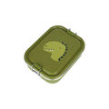 TRIXIE lunch box S Mr Dino, green dinosaur-pattern lunch container with metal clips
