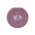 TRIXIE pink round lunch container with Mrs Peacock design, Citron Grenadine brand