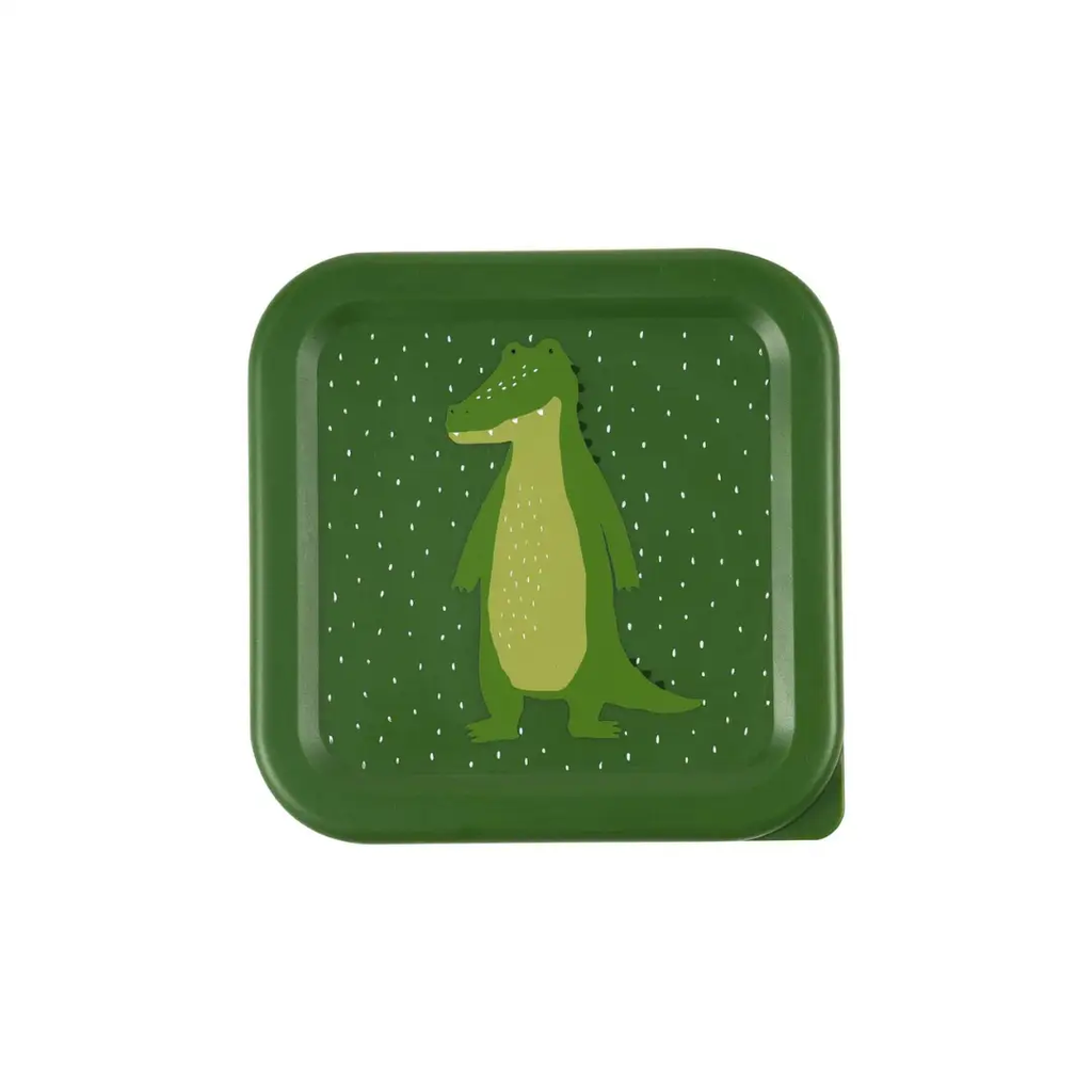 Set de 3 boîtes alimentaires TRIXIE Mr Alligator vert foncé avec illustration d’alligator, Citron Grenadine