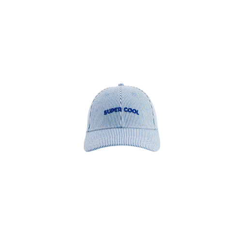 CHAMAYE casquette super cool rayée bleue by Citron Grenadine
