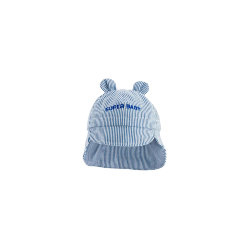 CHAMAYE chapeau super baby rayé bleu by Citron Grenadine