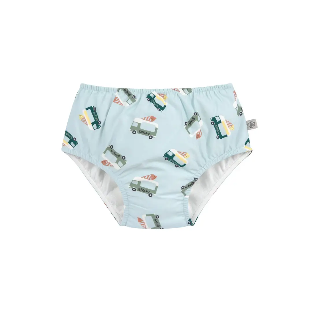 LÄSSIG maillot réutilisable avec couche intégrée / ice truck blue by Citron Grenadine