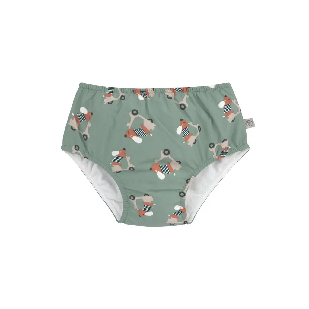LÄSSIG maillot réutilisable avec couche intégrée / scooter dog green by Citron Grenadine