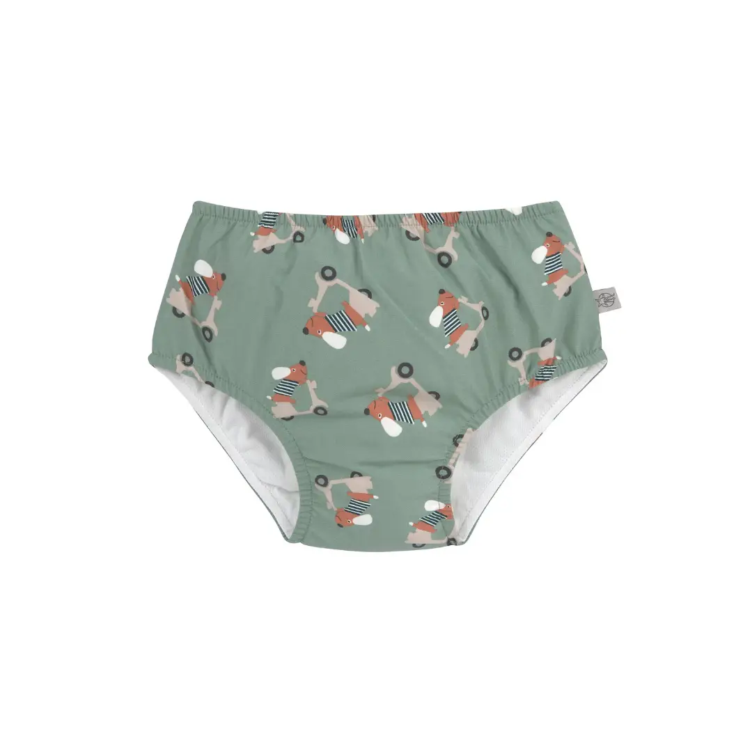 LÄSSIG maillot réutilisable avec couche intégrée / scooter dog green by Citron Grenadine