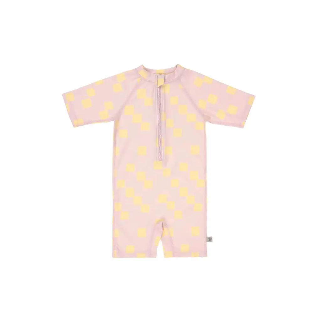LÄSSIG combi anti UV / checkerboard pale pink yellow by Citron Grenadine
