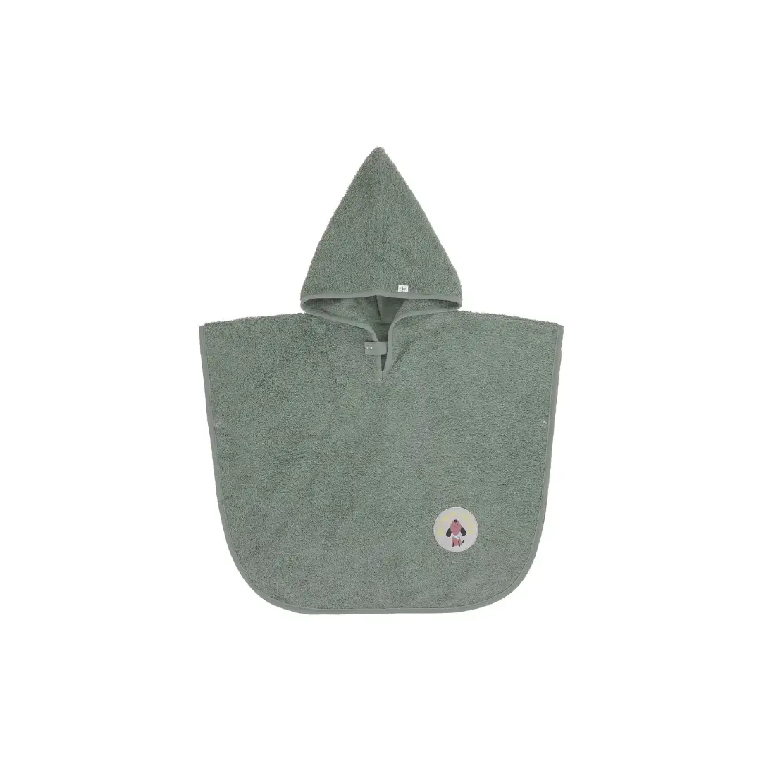 LÄSSIG poncho éponge / green by Citron Grenadine