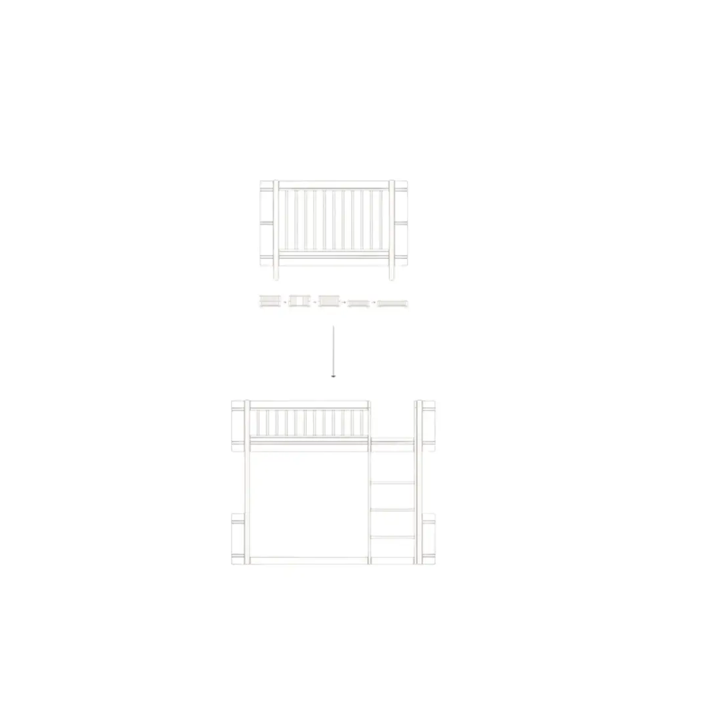 Oliver Furniture kit de conversion basic en lit junior mezzanine by Citron Grenadine