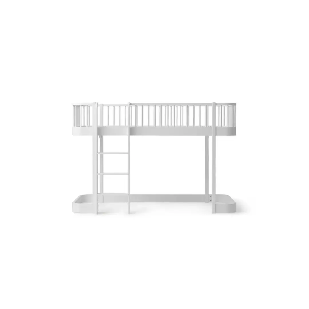 Oliver Furniture Lit mezzanine mi-haut Wood Original, blanc by Citron Grenadine