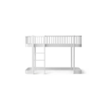 Oliver Furniture Lit mezzanine mi-haut Wood Original, blanc by Citron Grenadine