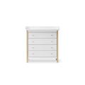 Oliver Furniture commode à langer 4 tiroirs blanc/chêne by Citron Grenadine