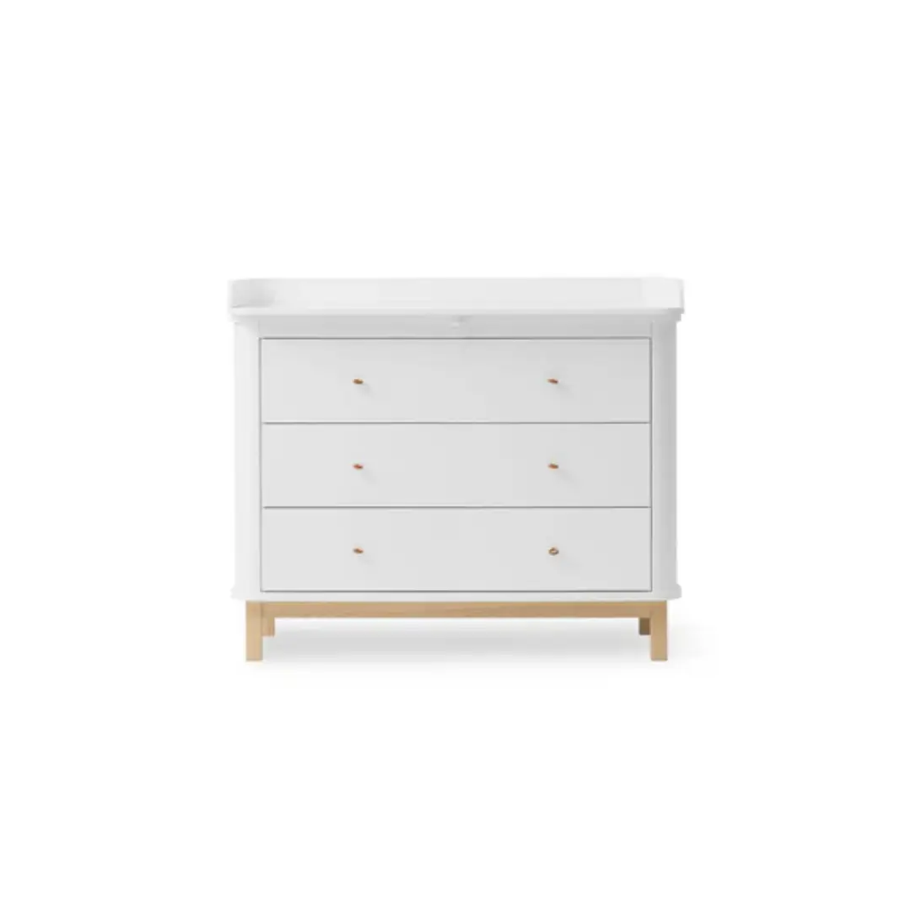 Oliver Furniture commode à langer 3 tiroirs chêne/blanc by Citron Grenadine