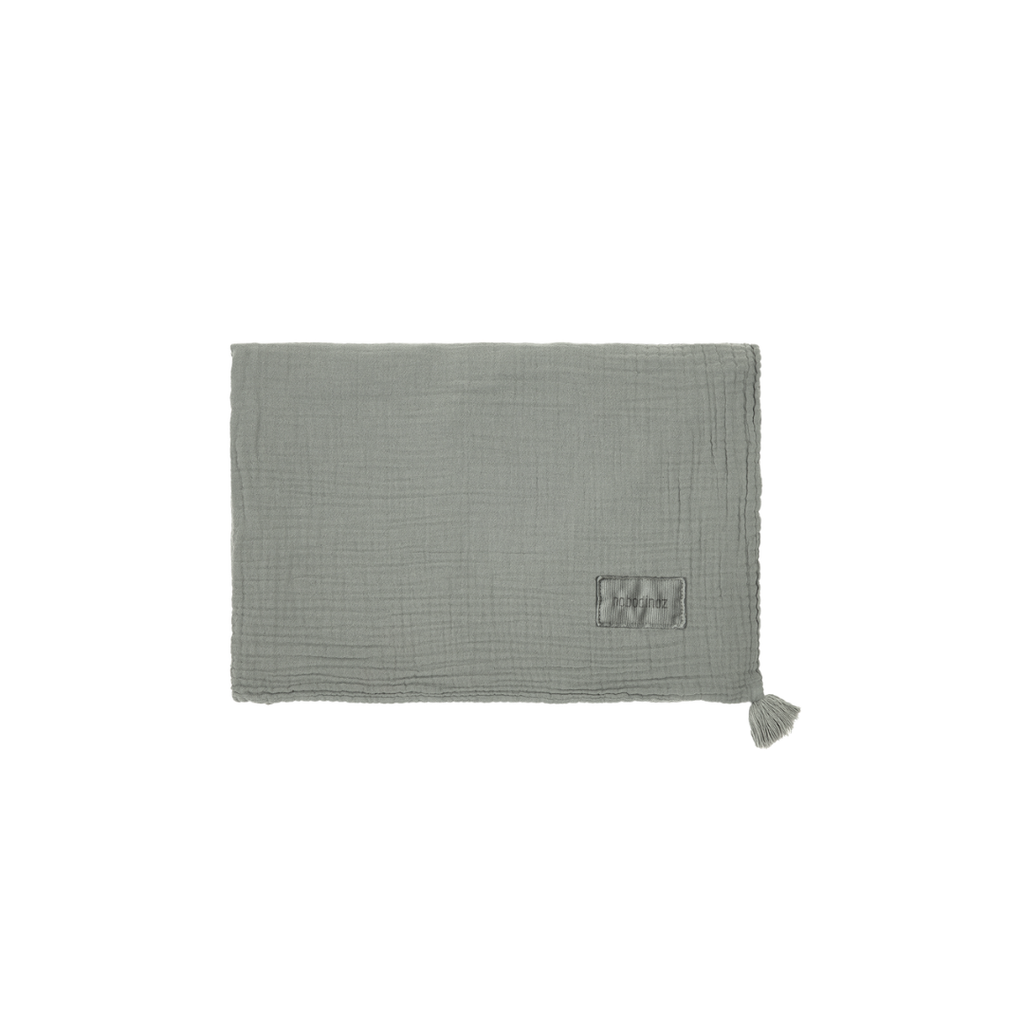 NOBODINOZ Couverture en double gaze de coton wabi-sabi / azure by Citron Grenadine