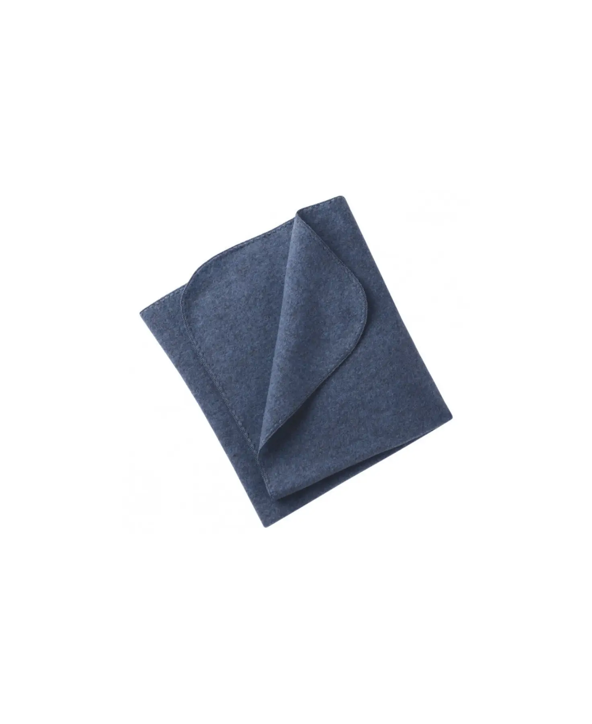 ENGEL couverture en laine / bleu chiné