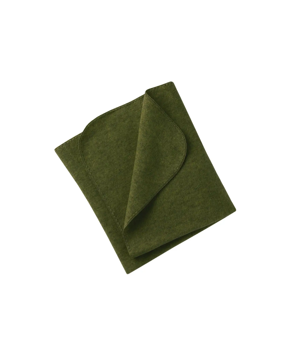 ENGEL couverture en laine / vert chiné