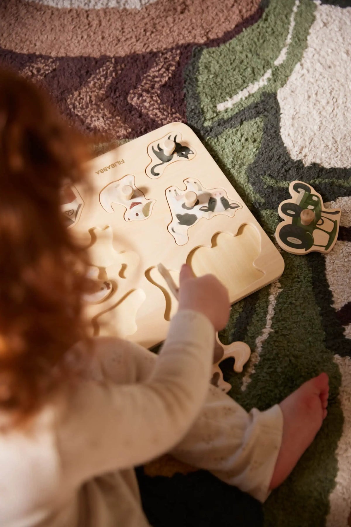 FILIBABBA puzzle en bois / la ferme 12m+