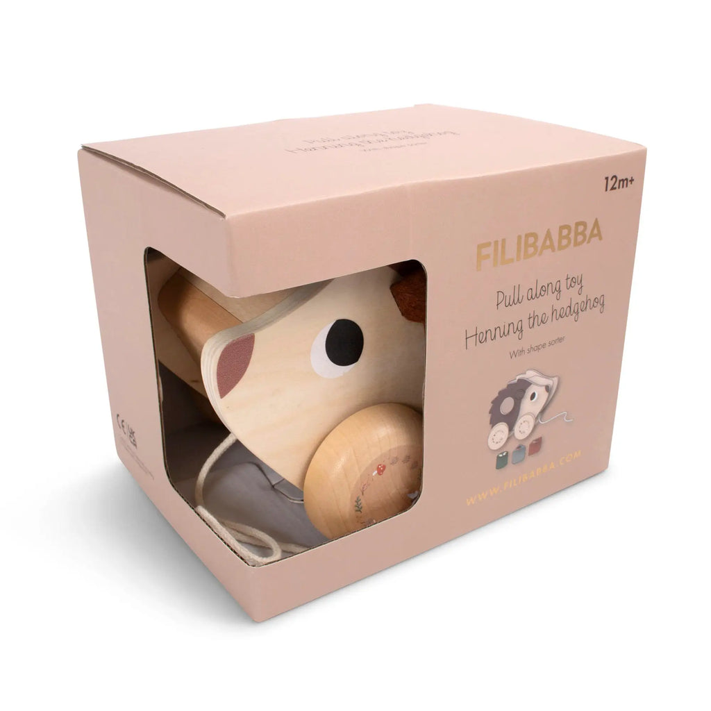 FILIBABBA hérisson à tirer avec boite à formes 12mois+ – Filibaba