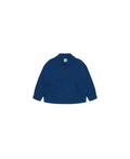FUB merino polo pull in deep indigo with button collar, Citron Grenadine