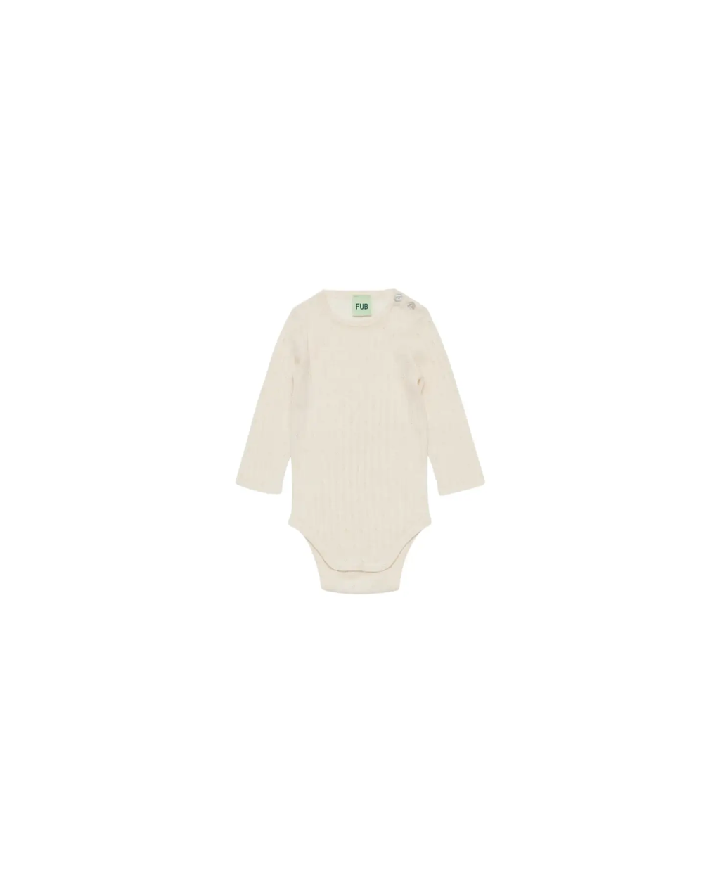 FUB merino pointelle body by Citron Grenadine, écru baby bodysuit