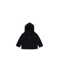 Veste en mérinos FUB pour enfants dark navy, Citron Grenadine, avec capuche et poches