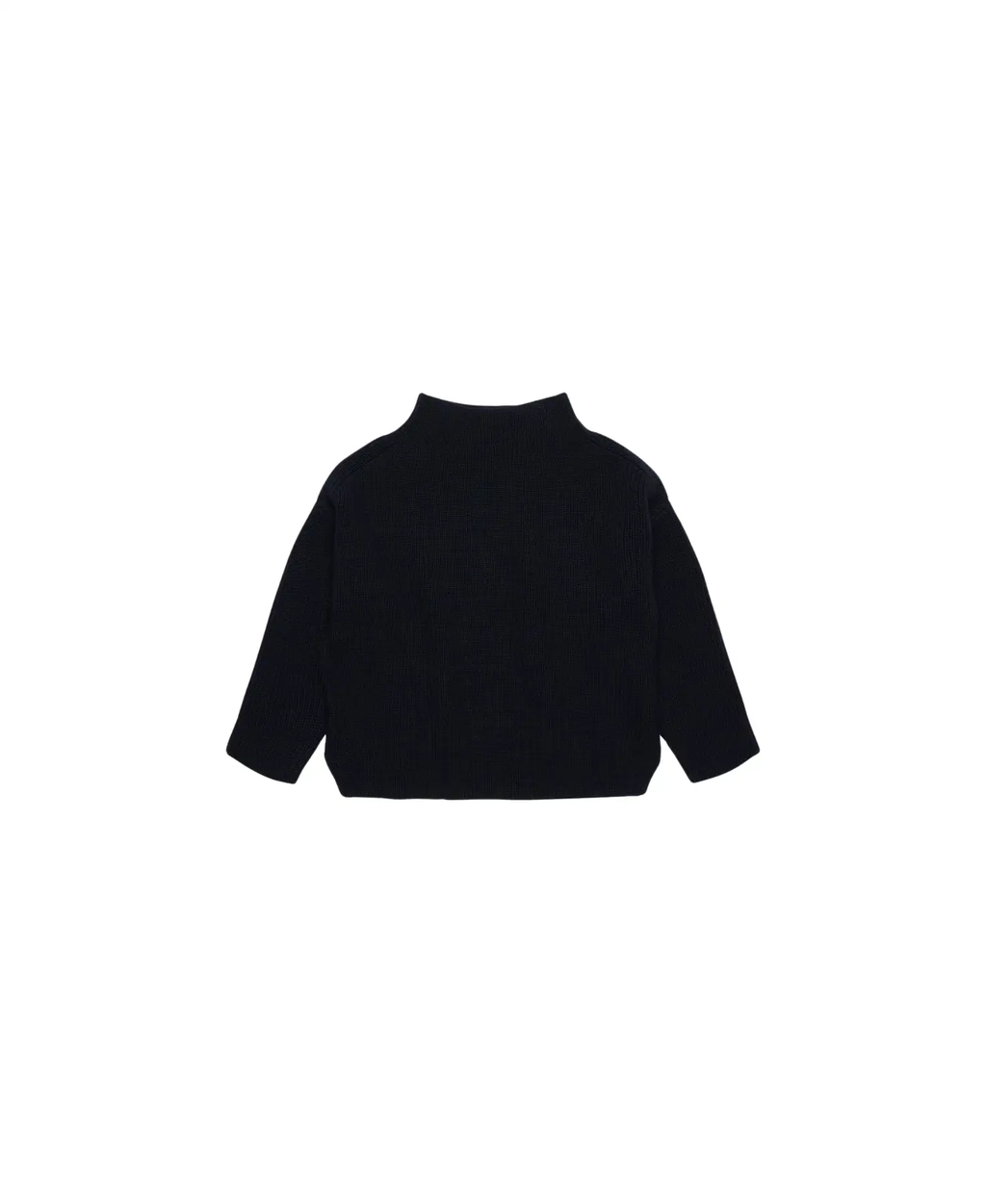 FUB pull col haut en mérinos bleu marine Citron Grenadine
