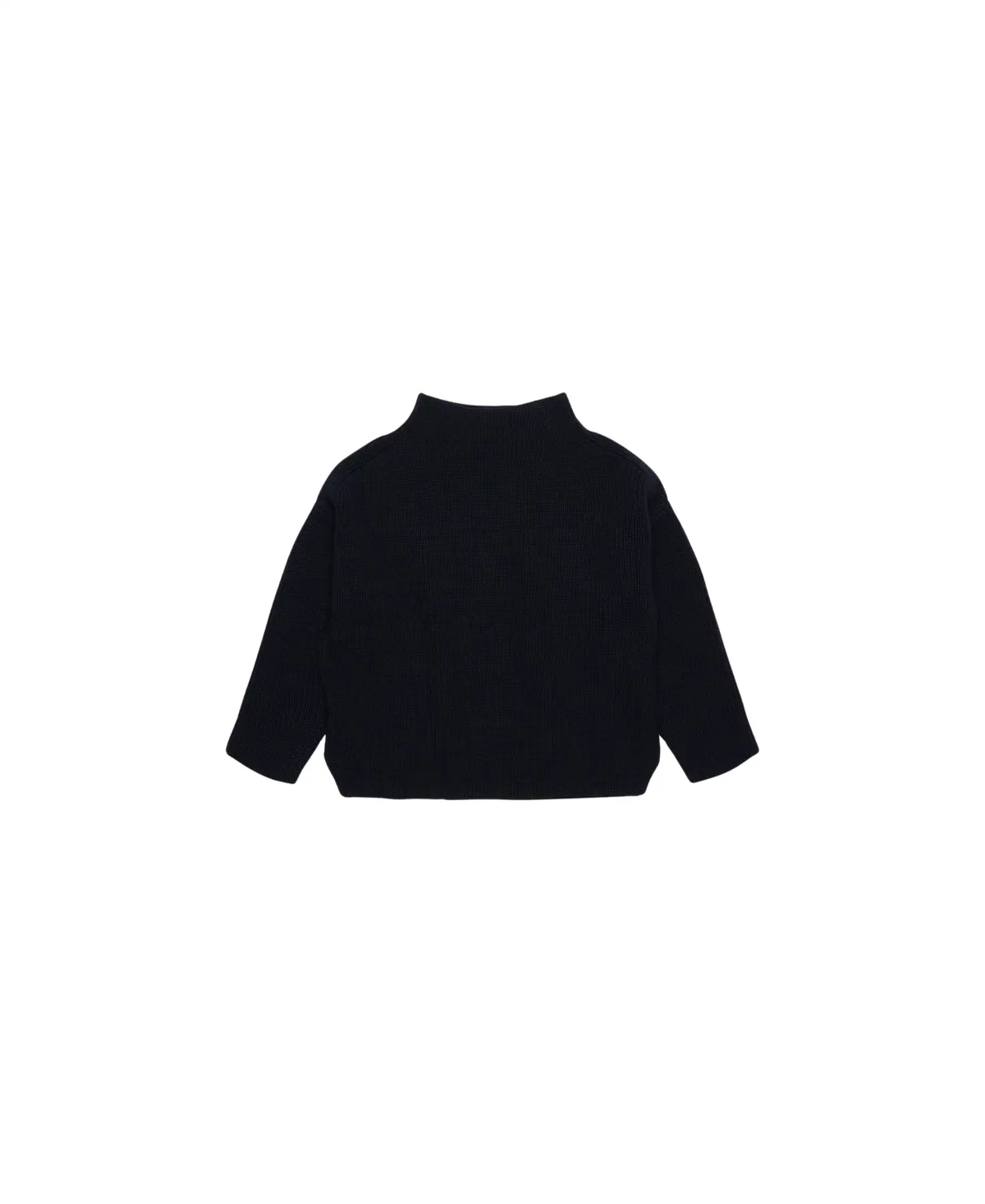 FUB pull col haut en mérinos bleu marine Citron Grenadine