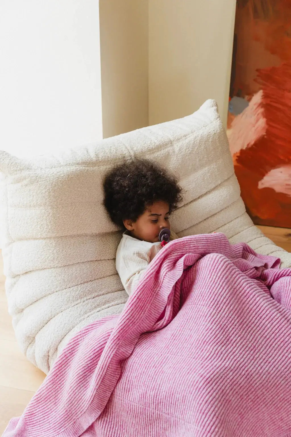 HVID plaid gaston baby blanket in cotton candy pink