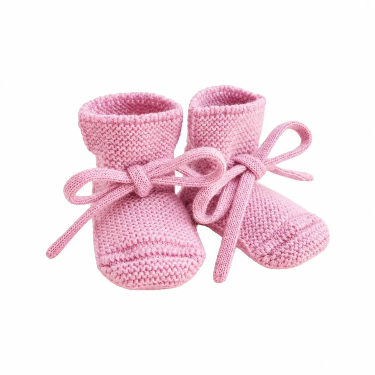 Chaussons booties pink knitted cotton candy, Citron Grenadine