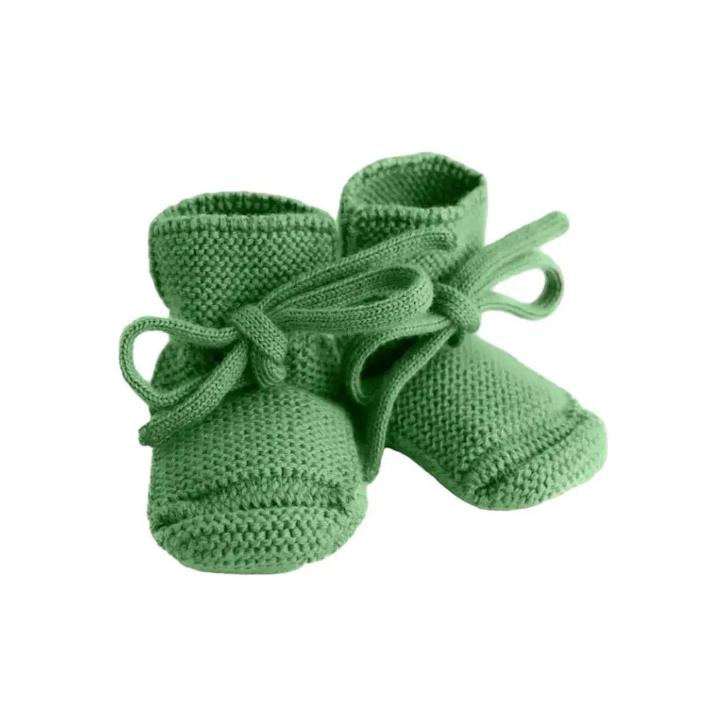 HVID chaussons booties, knitted grass green, Citron Grenadine