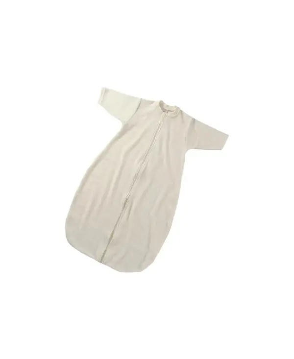 Gigoteuse en laine pour bébé crème avec zip frontal