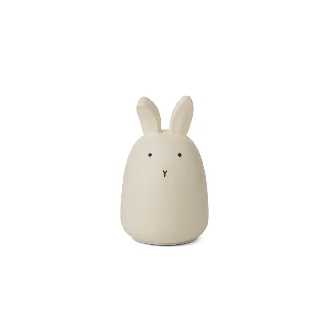 LIEWOOD Winston rabbit night light, cream color, cute bedside lamp.