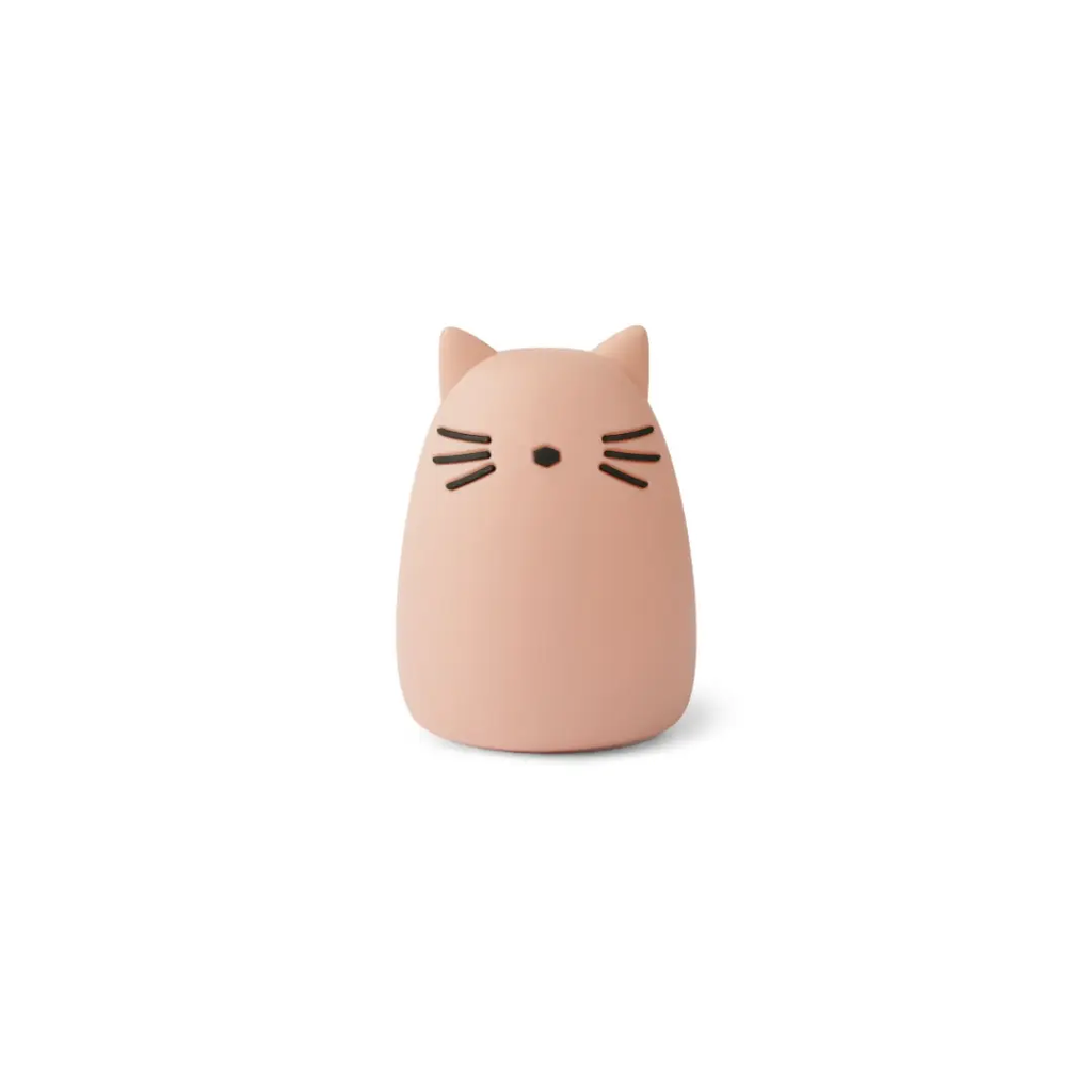 LIEWOOD Winston cat night light, pink color, decorative bedside lamp.