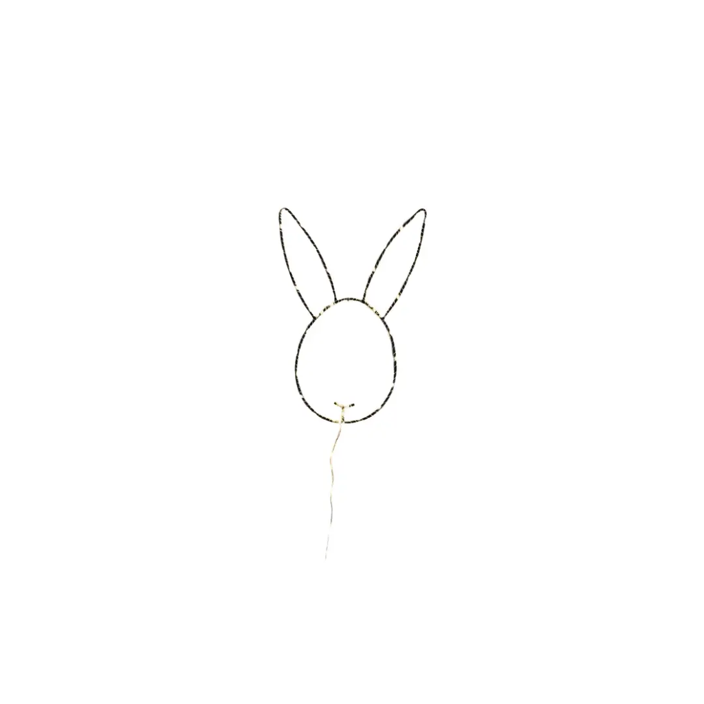 VRACO bunny by Citron Grenadine: black line-art bunny head with ears and string