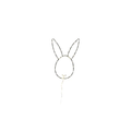 VRACO bunny by Citron Grenadine: black line-art bunny head with ears and string