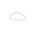 VRACO cloud outline illustration in black on white background by Citron Grenadine.