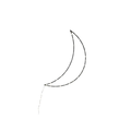 VRACO moon double crescent string light by Citron Grenadine, black speckled wire